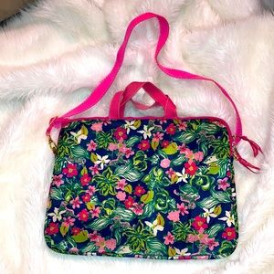 Lilly Pulitzer flora laptop bag